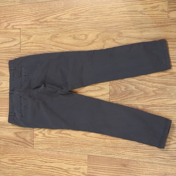 Anthropologie Relaxed Chino Size 27 Dark Brown Side Stripe Stretch - Picture 2 of 4